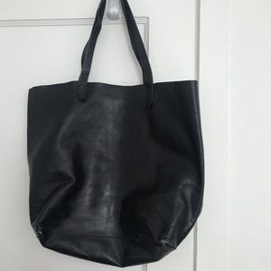 Madewell Navy Large Leather Tote